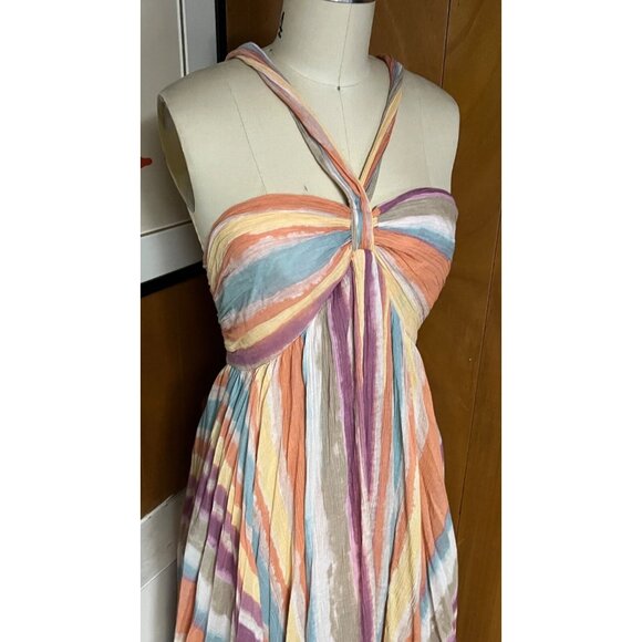 Free People Tropical Sunrise Maxi Dress Size 4 stripe strap - Picture 5 of 6